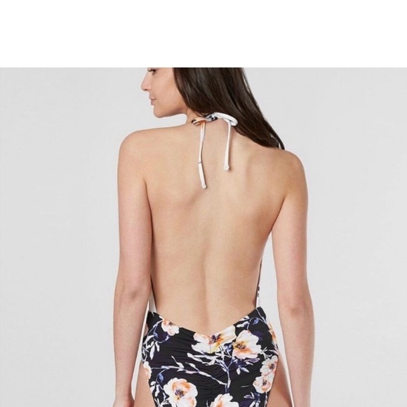 The Bikini Lab Floral Plunge One Piece - Picture 3 of 4